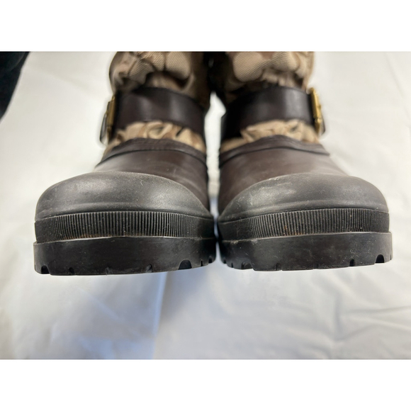 Coach Womens Holiway Signature Brown Snow Boots Size 6 - Picture 5 of 9